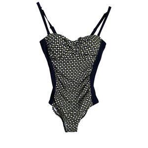 Boden Amalfi Apple Geometric Print One Piece Swimsuit Size 10
